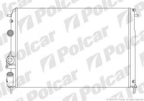 Радиаторы охлаждения 585x415x34 A/P мех. КПП=A AC=(+) RENAULT DACIA (ZJ) Polcar 601108A1 (фото 1)