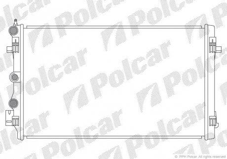 Радіатори охолодження 650x390x26 A/P паяння КПП=M AC=(+/-) SEAT SKODA VOLKSWAGEN (PJ) Polcar 673208-1