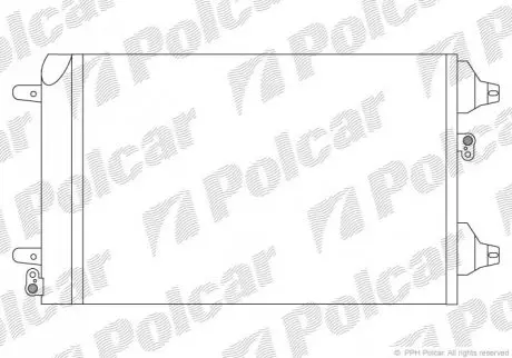 Радіатори кондиціонера 560x360x16 A/A паяння C КПП=M AC=(+) SEAT VOLKSWAGEN FORD (PJ) Polcar 9550K8C1S