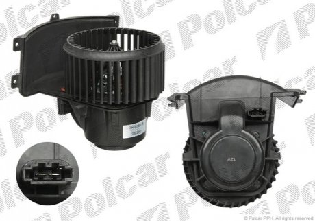 Вентиляторы кабины AC=(+) VOLKSWAGEN TRANSPORTER T5 03- (PJ) Polcar 9568NU-1 (фото 1)