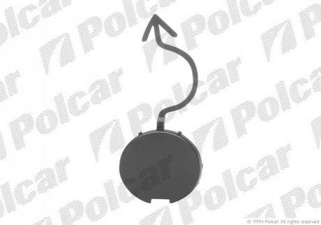 Заглушка крюка буксировки VOLKSWAGEN TOURAN (1T2) 01.07-07.10 (PJ) Polcar 957996-3 (фото 1)