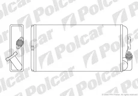 Радиаторы обогрева 318x170x42 A/P мех. MERCEDES T2 (507-812) 86-94 (P) Polcar 5053N8-1
