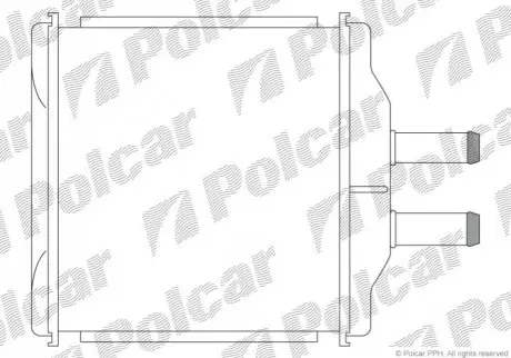 Радиаторы обогрева 194x150x24 A/A пайка DAEWOO CHEVROLET (P) Polcar 2500N8-1