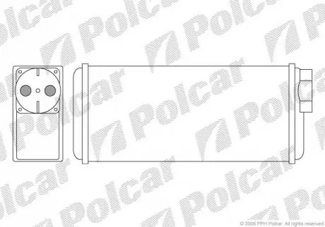 Радиаторы обогрева 255x128x60 A/P мех. КПП=M SKODA VOLKSWAGEN (ZJ) Polcar 6900N81