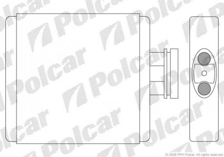 Радиаторы обогрева 180x180x32 A/P мех. КПП=M AC=(+/-) VOLKSWAGEN SEAT SKODA (ZJ) Polcar 6913N81 (фото 1)