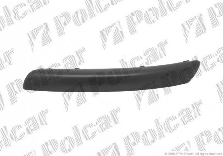 Накладка бампера ліва сторона чорна VOLKSWAGEN GOLF V (1K) 10.03-05.09 (PJ) Polcar 9513075 (фото 1)