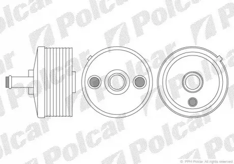 Радіатори олії КПП=A VOLKSWAGEN NEW BEETLE 98- AZJ (PJ) Polcar 9513L8-2