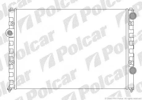 Радіатори охолодження 525x377x34 A/P хутро. КПП=M AC=(-) VOLKSWAGEN PASSAT 93-96 1781ccm AAM (ZJ) Polcar 954708A1