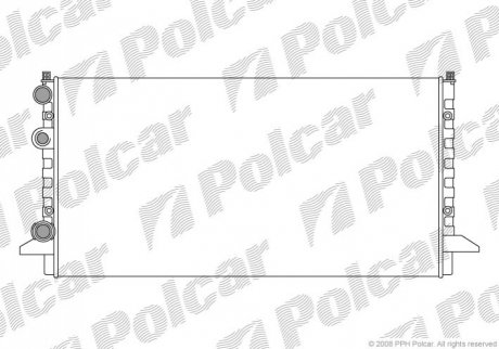 Радіатор, охолодження двигуна Polcar 954708A3 (фото 1)