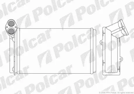 Радиаторы обогрева 247x154x32 A/P мех. КПП=M/A AC=(+/-) SEAT VOLKSWAGEN FORD (P) Polcar 9550N8-3