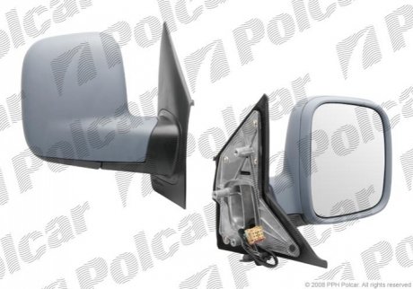 Зеркало внешнее правая сторона управление электр. крышка под покраску обогреваемое стекло выпуклое с Polcar 9568525M (фото 1)