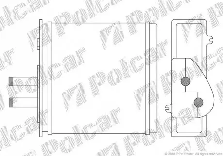 Радіатори обігріву 165x195x42 A/P хутро. КПП=M/A AC=(+/-) FIAT LANCIA (ZJ) 3017N8-1 Polcar 3017N81