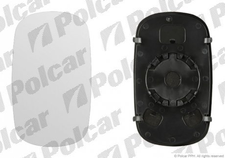 Вклад дзеркала зовнішньої сторони скло опукле скло хром FIAT DOBLO (119/223) 01.06-01.10 (PJ) Polcar 3040541M (фото 1)