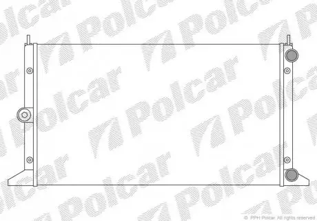 Радіатори охолодження 645x378x34 A/P хутро. КПП=M AC=(+/-) VOLKSWAGEN SEAT FORD (ZJ) Polcar 324008A3