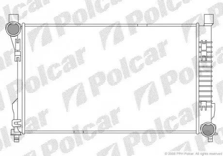 Радиаторы охлаждения 650x405x19 A/P пайка КПП=M AC=(+) MERCEDES C-KLASSE (203) 00- 1998ccm M111.951 Polcar 5003081