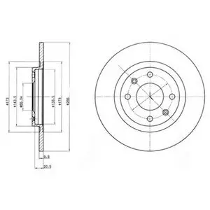 Тормозной диск Delphi BG2308