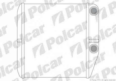 Радиаторы обогрева 160x185x27 A/A пайка КПП=M/A AC=(+/-) FIAT OPEL (PJ) Polcar 3024N8-2 (фото 1)