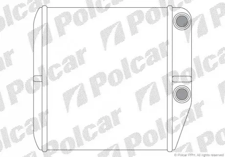 Радиаторы обогрева 160x185x27 A/A пайка КПП=M/A AC=(+/-) FIAT OPEL (PJ) Polcar 3024N8-2