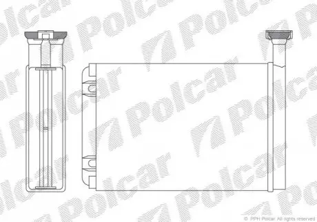 Радиаторы обогрева 216x158x42 A/P мех. КПП=M/A AC=(+/-) FORD MONDEO 93-96 (ZJ) Polcar 3216N8-2