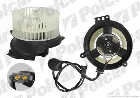 Вентиляторы кабины КПП=M/A AC=(-) MERCEDES 124 84-/93- (PJ) Polcar 5014NU-1