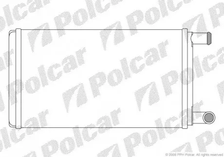Радиаторы обогрева 266x152x42 A/P мех. КПП=M/A AC=(+/-) MERCEDES T1 (207-410) 77-96 (PJ) Polcar 5061N8-1
