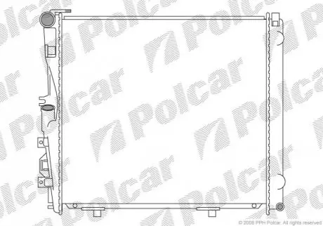 Радіатор охолодж.(основний) DB W124 85-96 M103/M104 Polcar 502408