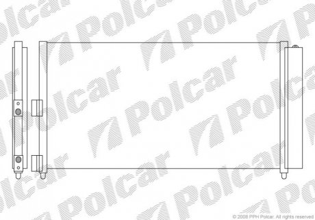 Радіатори кондиціонера 605x310x16 A/A паяння C КПП=M AC=(+) FIAT LANCIA (PJ) Polcar 3022K8C5