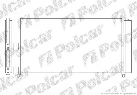 Радіатори кондиціонера 605x310x16 A/A паяння C КПП=M AC=(+) FIAT LANCIA (PJ) Polcar 3022K8C5