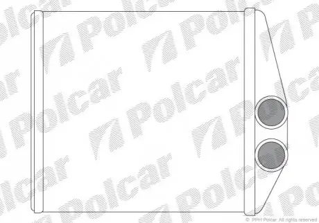 Радиаторы обогрева 170x168x35 A/A пайка КПП=M/A AC=(+/-) OPEL CORSA C 01- (PJ) Polcar 5556N8-1