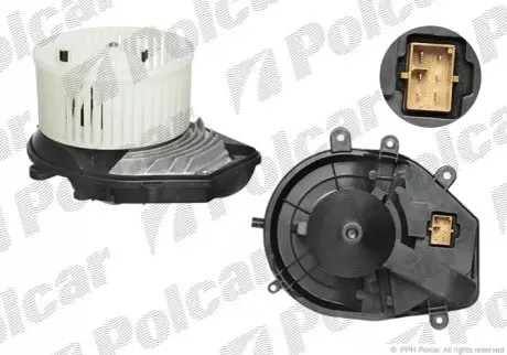 Вентилятори кабіни КПП=M/A AC=(+) AUDI SKODA VOLKSWAGEN (PJ) Polcar 1324NU-2