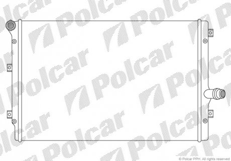 Радиаторы охлаждения 650x452x34 A/P мех. КПП=M/A AC=(+/-) AUDI VOLKSWAGEN SEAT SKODA (ZJ) Polcar 133108A4
