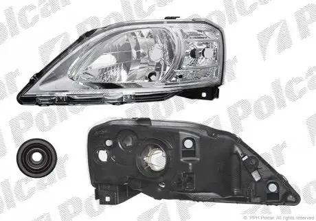 Фара основна права сторона TYC тип лампи=H4 електричний без двигуна ECE DACIA LOGAN (SD) 01.09- (Polcar 280110-E (фото 1)