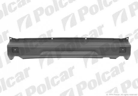 Бампер задний черный центр FIAT DOBLO (119/223) 01.06-01.10 (PJ) Polcar 304196 (фото 1)