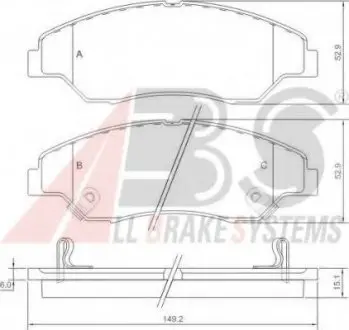 Тормозные колодки дисковые ABS A.B.S. 37137
