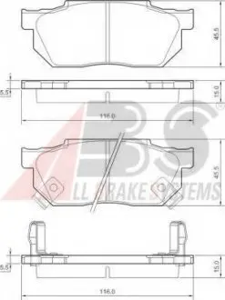 Тормозные колодки дисковые ABS A.B.S. 36167