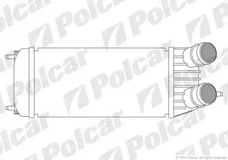 Радіатори повітря (Інтеркулери) 300x159x80 A/P паяння КПП=M AC=(+/-) FIAT CITROEN PEUGEOT (Q) Polcar 2397J8-1