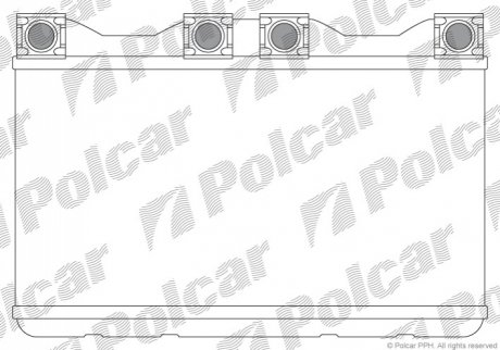 Радіатори обігріву 267x134x32 A/A паяння КПП=M/A AC=(+/-) BMW 7 E38 95- (P) Polcar 2022N8-1 (фото 1)