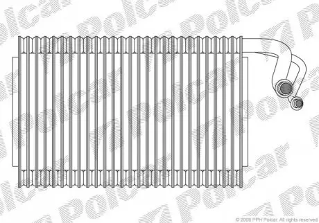 Випарник кондиціонера 310x200x65 A/A паяння C AC=(+) BMW 5 E60/E61 03- (PJ) Polcar 2017P8-1