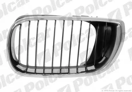 Фото 1 - решетка правая сторона хром/черная BMW 3 (E46) SDN/комби 10.01-06.05 (PJ) Polcar 200905-6 Решетка правая сторона хром/черная BMW 3 (E46) SDN/комби 10.01-06.05 (PJ) Polcar 200905-6 (фото 1)