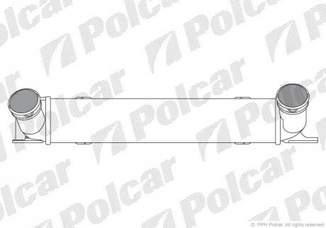 Радиаторы воздуха (Интеркулеры) 508x100x85 A/P пайка КПП=M/A AC=(+/-) BMW 1 E87 04- 1997ccm M47N204 Polcar 2001J8-1 (фото 1)