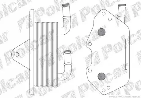 Радіатори оливи 191x126x98 A КПП=A AC=(+/-) AUDI VOLKSWAGEN (PJ) Polcar 1335L8-1