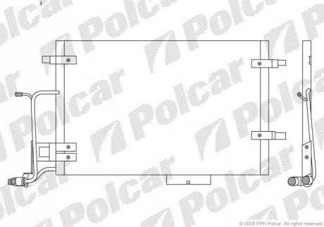 Радіатори кондиціонера 650x410x19 A/A паяння C AC=(+) AUDI A6 97-01 AFB AKN (PJ) Polcar 1326K8C4S