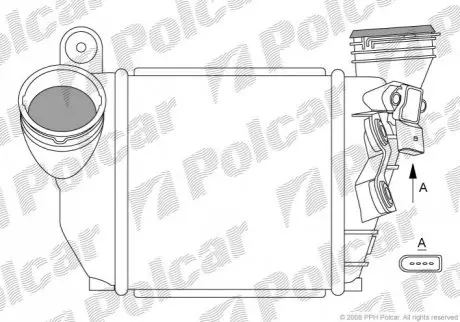 Радіатори повітря (Інтеркулери) Polcar 1323J8-5