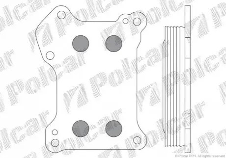 Радіатори олії 112x70x20 A FIAT OPEL (PJ) Polcar 5556L8-1