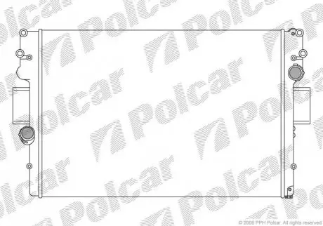 Радіатори охолодження 650x453x34 A/P хутро. КПП=M AC=(+) IVECO DAILY 2000 02- 2798ccm 8140.63 (ZJ) Polcar 305208A5