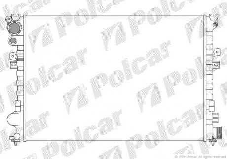 Радиаторы охлаждения 670x470x23 A/P мех. КПП=M AC=(-) CITROEN PEUGEOT FIAT LANCIA (P) Polcar 238008A2