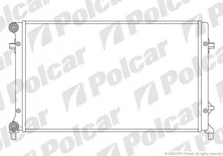 Радиатор Audi A3 /Seat Altea /Skoda Octavia /VW Caddy III, Golf V, Touran 1,4-2,0SDI 03- Polcar 133108A1 (фото 1)