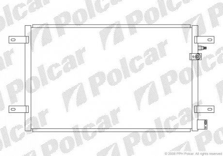 Радиаторы кондиционера 660(620)x407x16 A/A пайка C AC=(+) AUDI A6 04-11 BSG BPP (PJ) Polcar 1338K8C1 (фото 1)