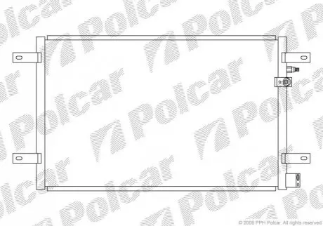 Радіатори кондиціонера 660(620)x407x16 A/A паяння C AC=(+) AUDI A6 04-11 BSG BPP (PJ) Polcar 1338K8C1