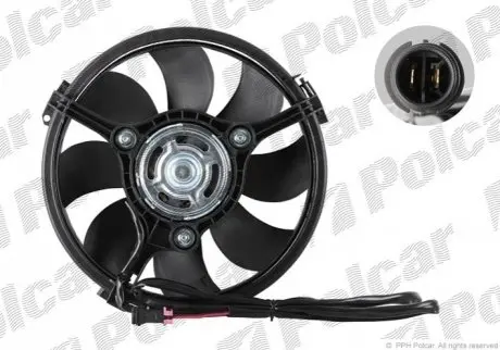 Вентилятори радіаторів 300 W 280 mm 2 болти W+S+T КПП=M/A AC=(+/-) VOLKSWAGEN AUDI SEAT (PJ) Polcar 132423W2